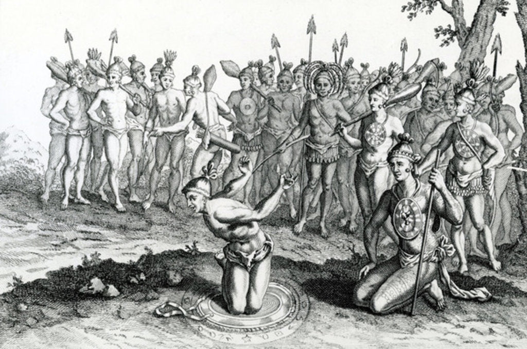 Detail of A King of Florida consulting his Magician previous to going to Battle by English School