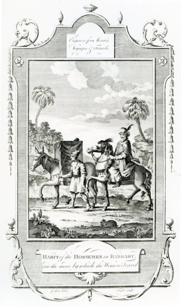 Detail of Habit of the Horsemen in Barbary, illustration taken from Moore's Voyages and Travels, by English School