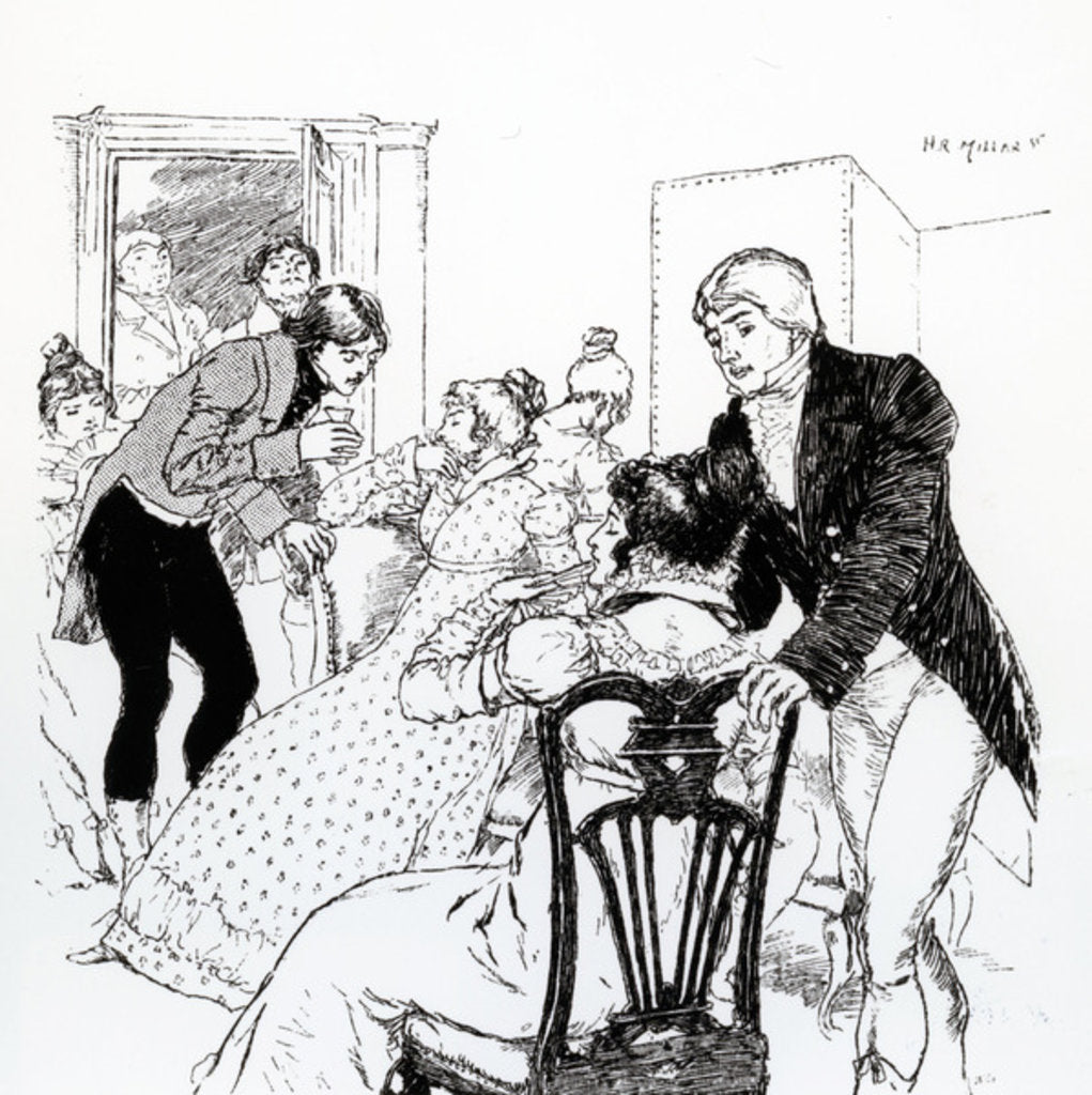 Detail of Scene from 'Headlong Hall' by Thomas Loue Peacock, 1815 by Anonymous