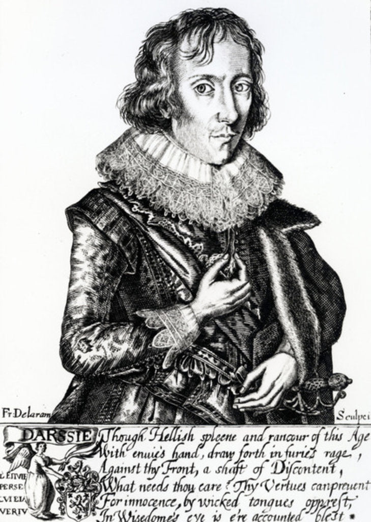 Detail of Portrait of Abraham Darssie by English School