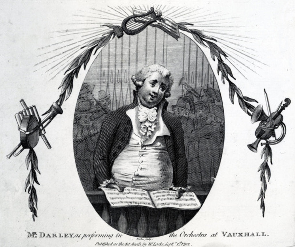 Detail of Mr. Darley as Performing in the orchestra at Vauxhall, 18th century by Anonymous