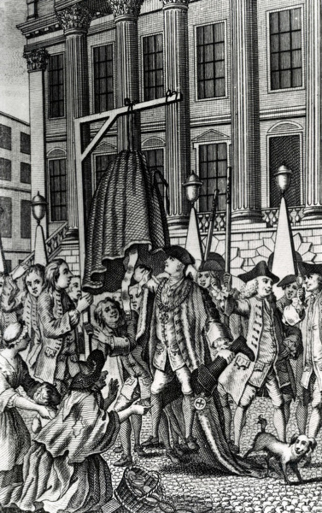 Detail of The Rape of the Petti-coat, 1768 by English School