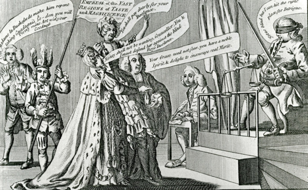 Detail of Trial of the Sovereign Empress of the Vast Regions of Taste, 1771 by English School