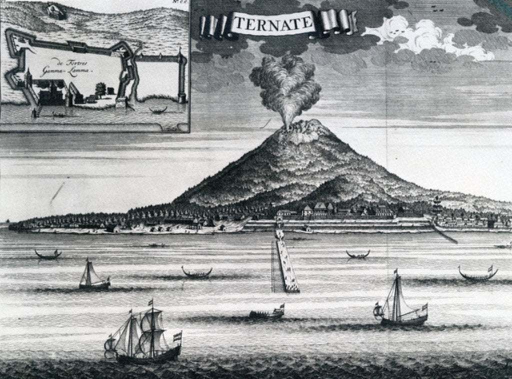 Detail of Ternate Island, circa 1748 by Dutch School