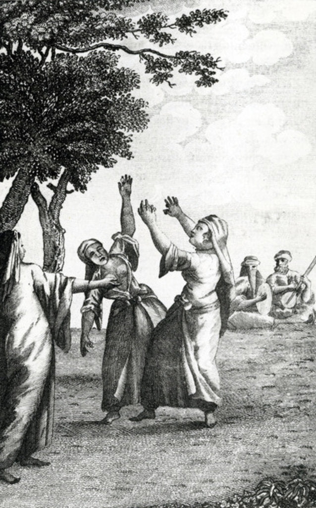 Detail of Dancing Girls in Egypt, taken from 'Niebuhr's Travels through Arabia and other countries in the East', 1792 by Danish School