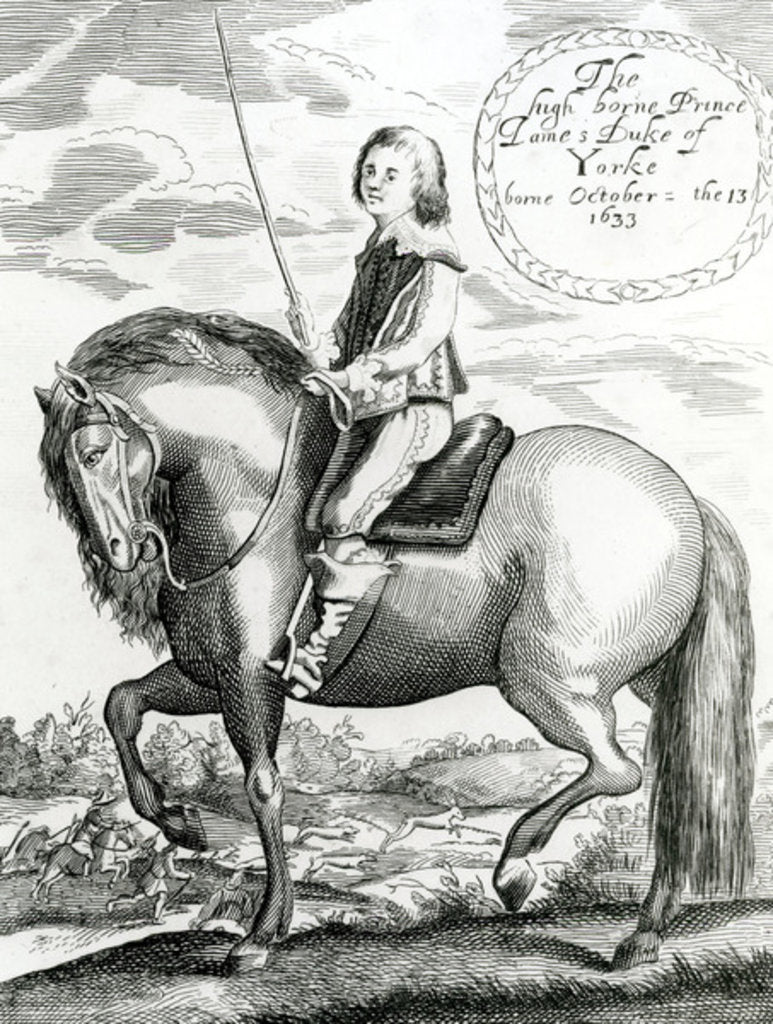 Detail of The High Borne Prince James Duke of Yorke, 1640-50 by English School