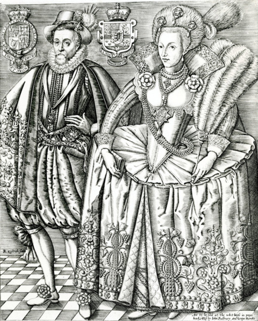 Detail of Portrait of James I and Anne of Denmark, 1618 by Renold Elstrack