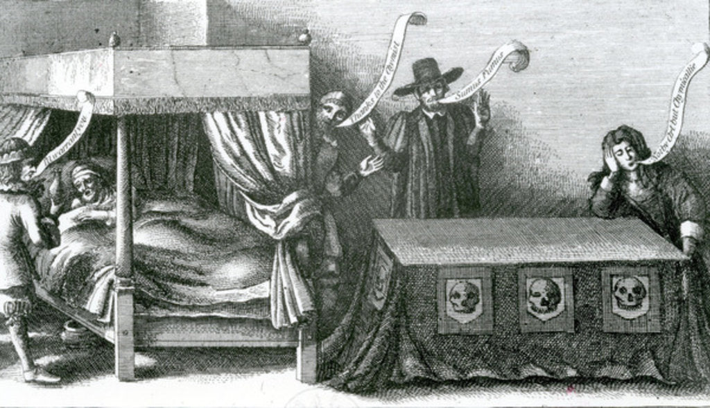 Detail of The Death of King James the First, 1625 by Wenceslaus (after) Hollar