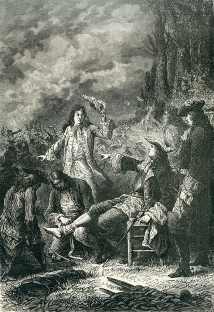 Detail of Edward Villiers wounded at the battle of Newbury, 1643 by English School