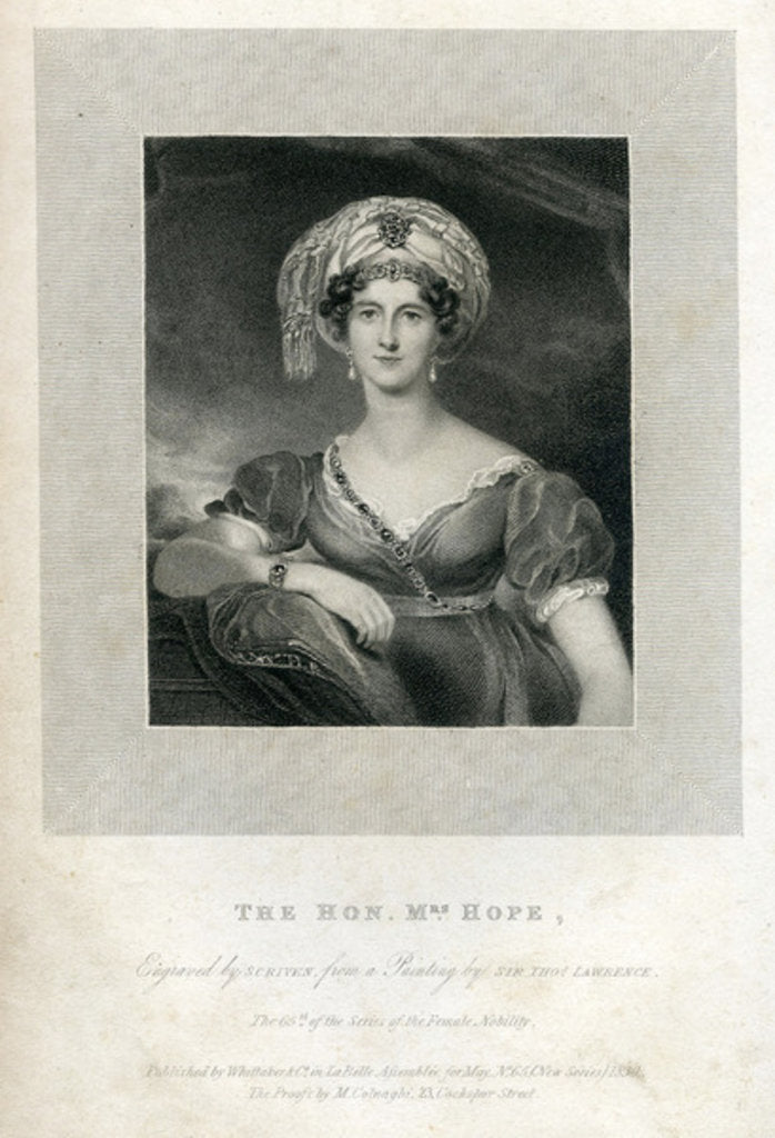 Detail of The Hon. Mrs. Hope, 1830 by Thomas Lawrence