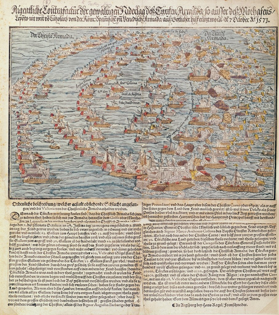 Detail of The Battle of Lepanto by Hans Rogel