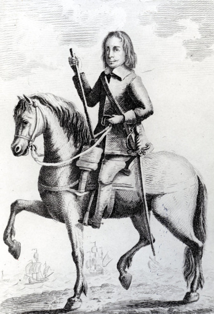 Detail of Portrait of Major General Desborough on horseback by English School