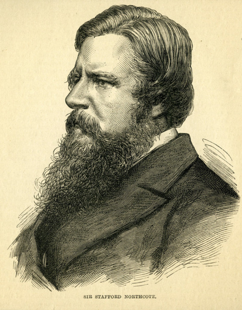 Detail of Sir Stafford Northcote, 1st Earl of Iddesleigh by English School