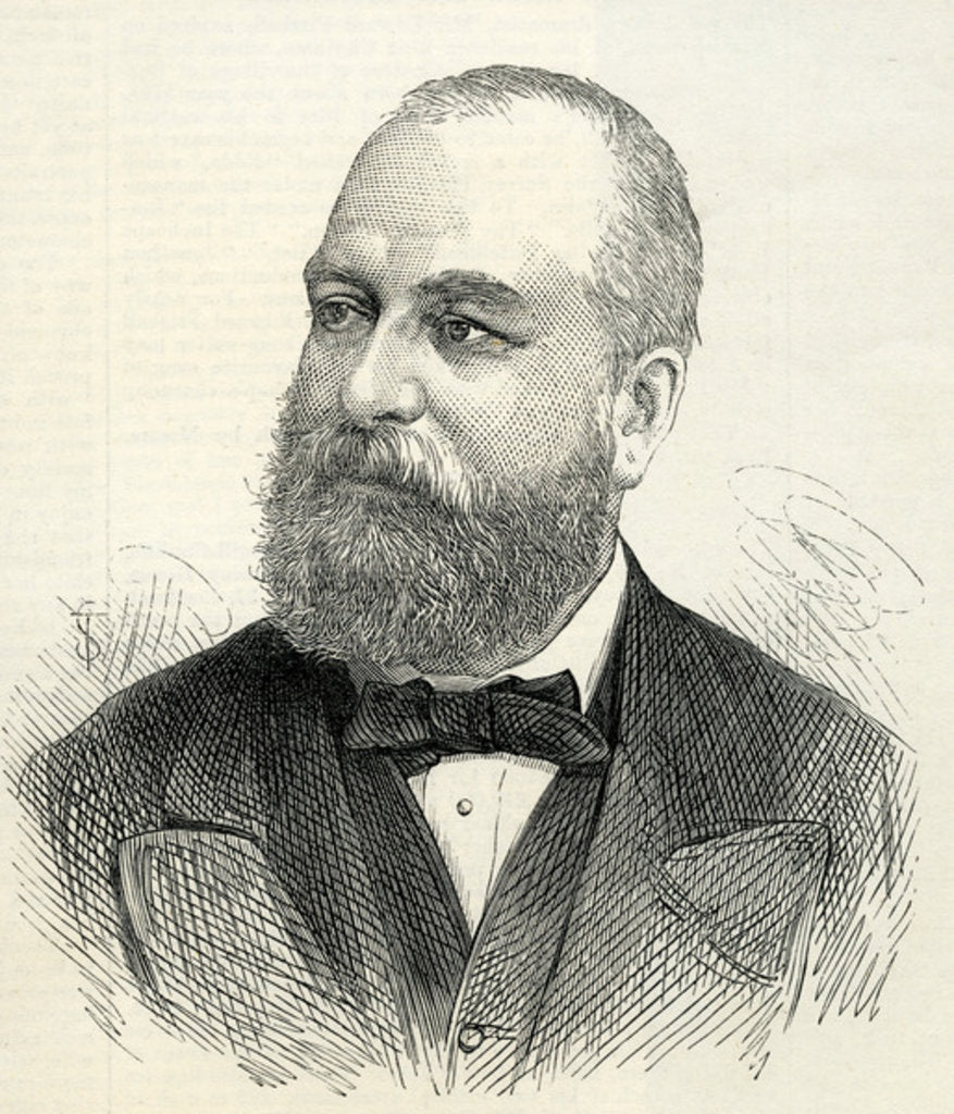 Detail of Sir Francis Philip Cunliffe-Owen from 'The Illustrated London News' November 8th, 1873 by English School