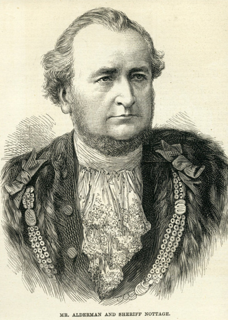 Detail of Mr Alderman and Sheriff Nottage from The Illustrated London News, 10th November 1877 by English School