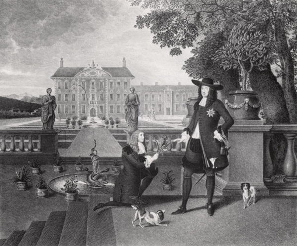 Detail of John Rose the King's Gardener, Presenting Charles II with the First Pineapple Grown in England, at Dorney Court, c.1670 by Hendrik (attr. to) (after) Danckerts