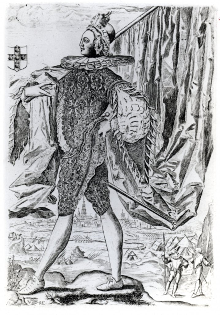 Detail of Portrait of George Villiers, 1st Duke of Buckingham engraved by Renold Elstrack by English School