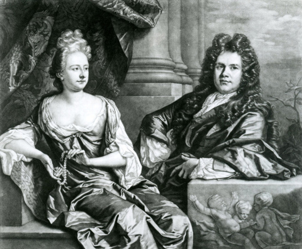 Detail of Mr and Mrs Gibbons by Johann Closterman