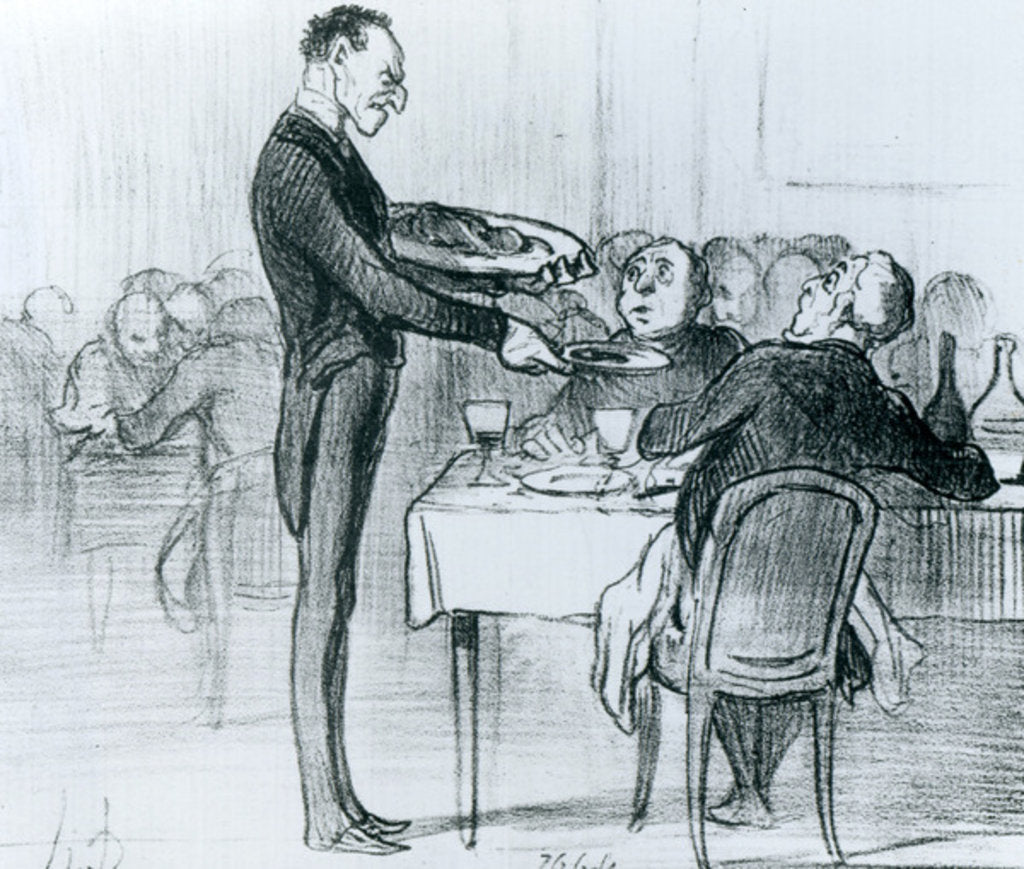 Detail of Series 'Croquis Parisiens', palet 5 by Honore Daumier