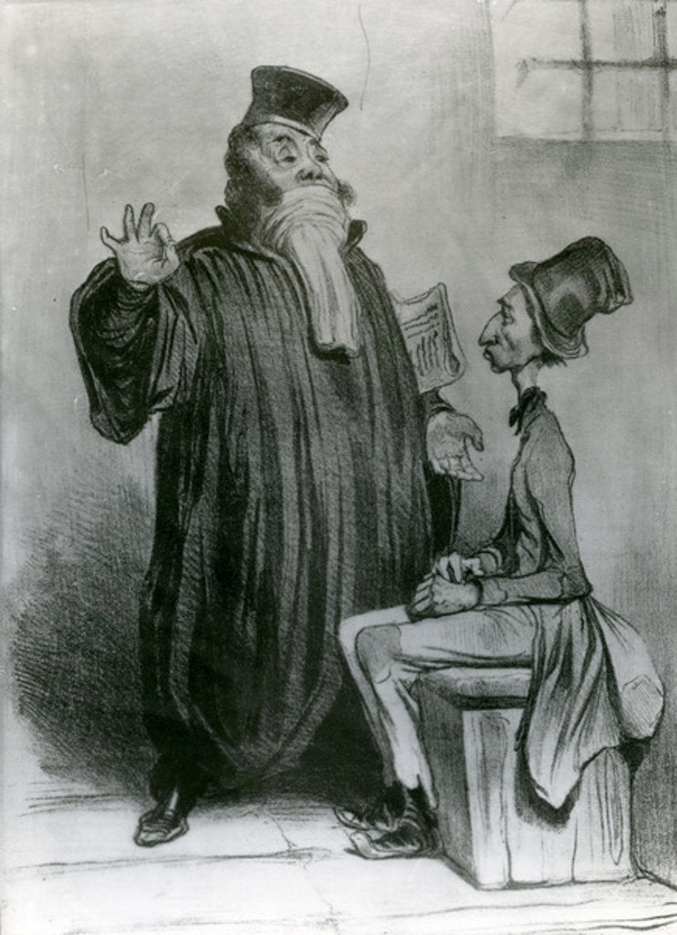 Detail of Robert-Macaire Avocat, 1836 by Honore Daumier