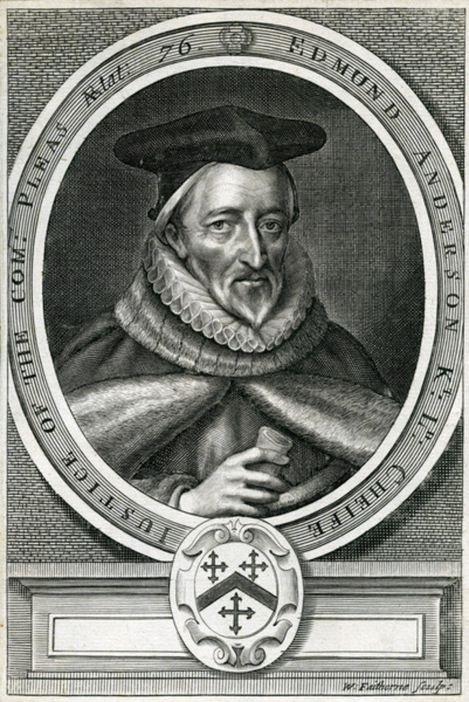 Detail of Sir Edmund Anderson by English School