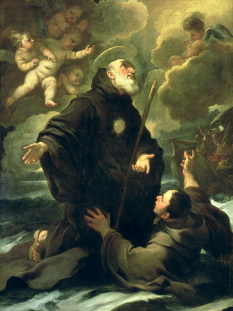 Detail of St Francis of Paola, 1416-1507) by Luca Giordano