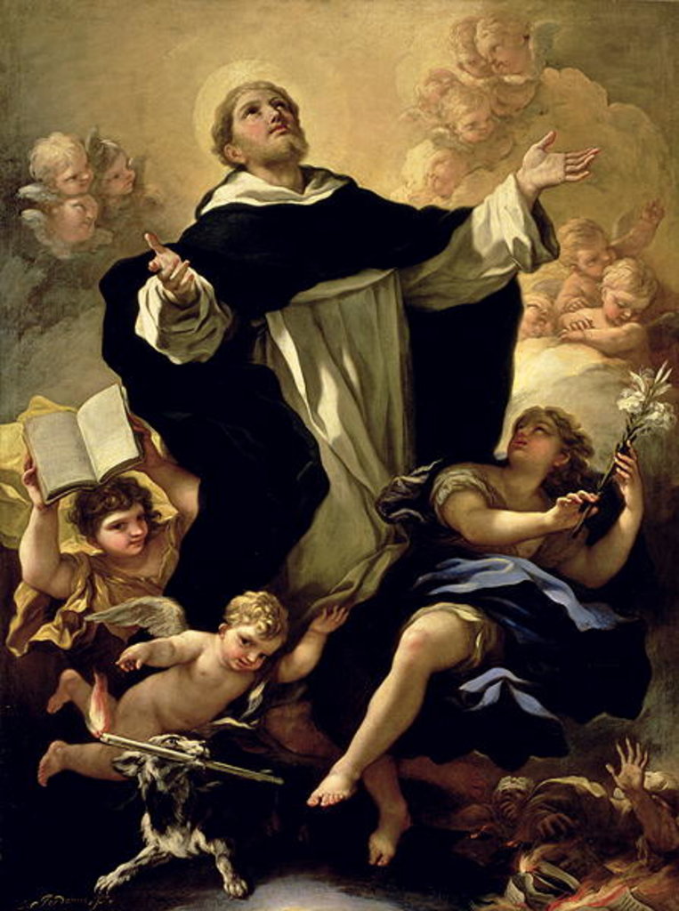 Detail of St. Dominic, 1170-1221 by Luca Giordano