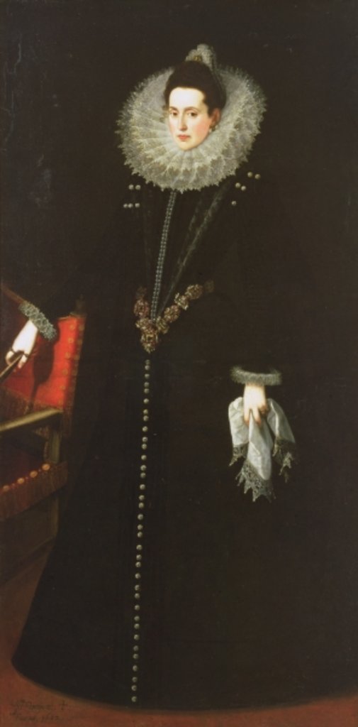 Detail of Catalina de la Cerda, Duchess of Lerma, 1602 by Juan Pantoja de la Cruz
