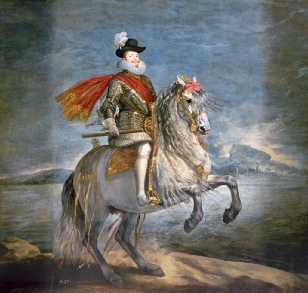 Detail of Equestrian Portrait of Philip III c.1628-35 by Diego Rodriguez de Silva y Velazquez