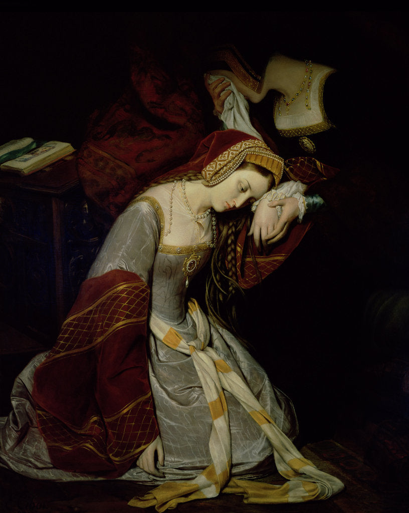 Detail of Anne Boleyn in the Tower, 1835 by Edouard Cibot