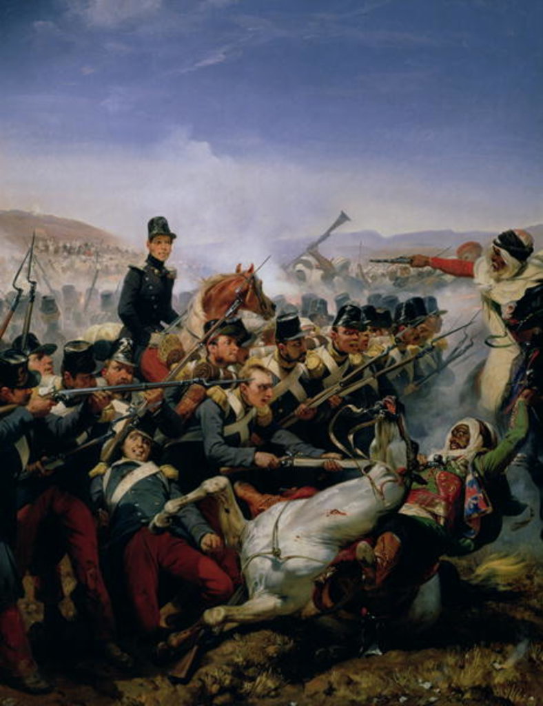 Detail of The Battle of Somah, 1839 by Emile Jean Horace Vernet