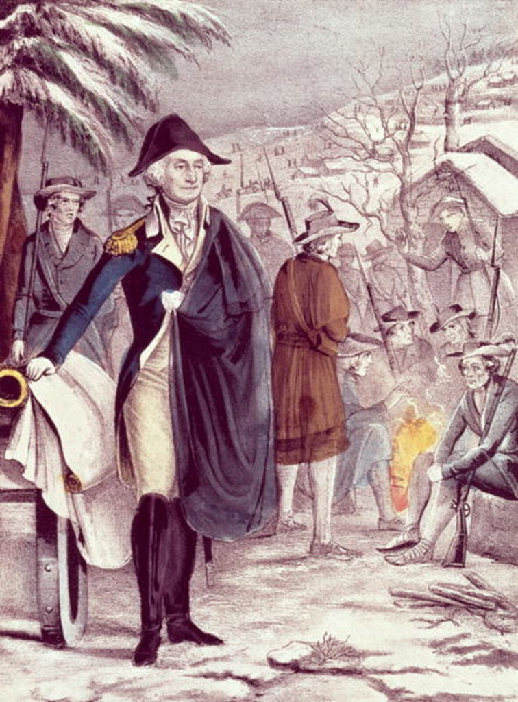 Detail of George Washington at Valley Forge, on Dec. 1777 by American School