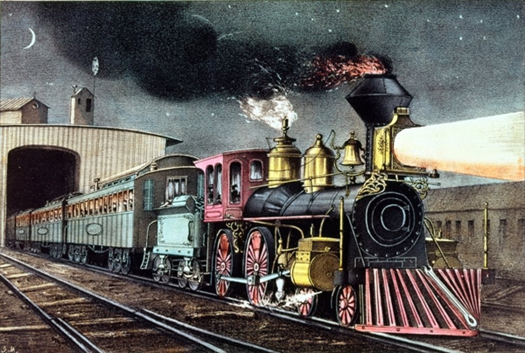 Detail of The Night Express: The Start. by American School