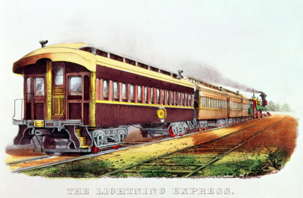 Detail of The Lightning Express published by Nathaniel Currier and James Merritt Ives by American School