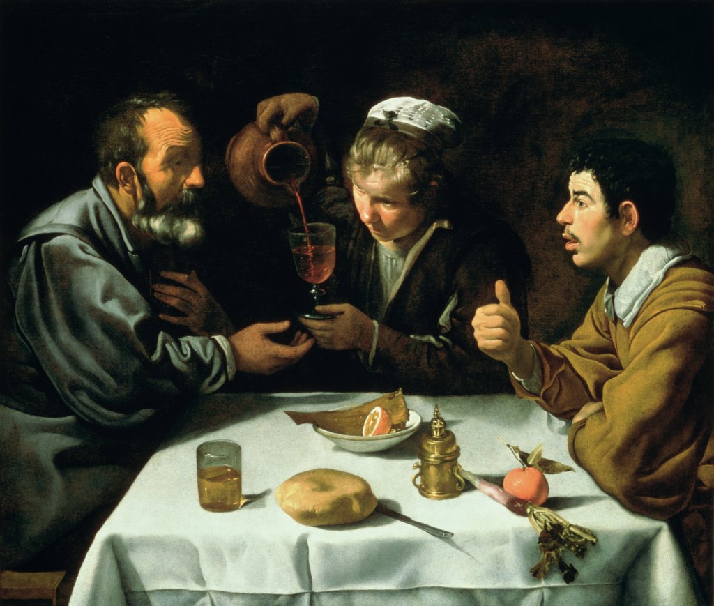 Detail of The Lunch, 1620 by Diego Rodriguez de Silva y Velazquez