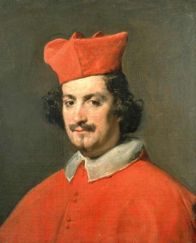 Detail of Portrait of Cardinal Camillo Astali Pamphili, 1650 by Diego Rodriguez de Silva y Velazquez
