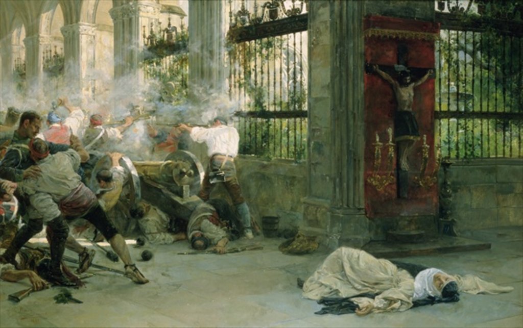 Detail of Episode from the War of Independence, 1892 by Eugenio Alvarez Dumont