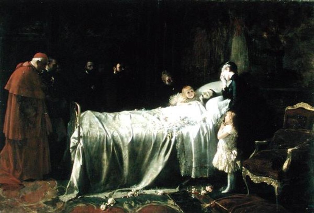 Detail of The Death of Don Alfonso XII 1887 by Juan Antonio Benlliure y Gil