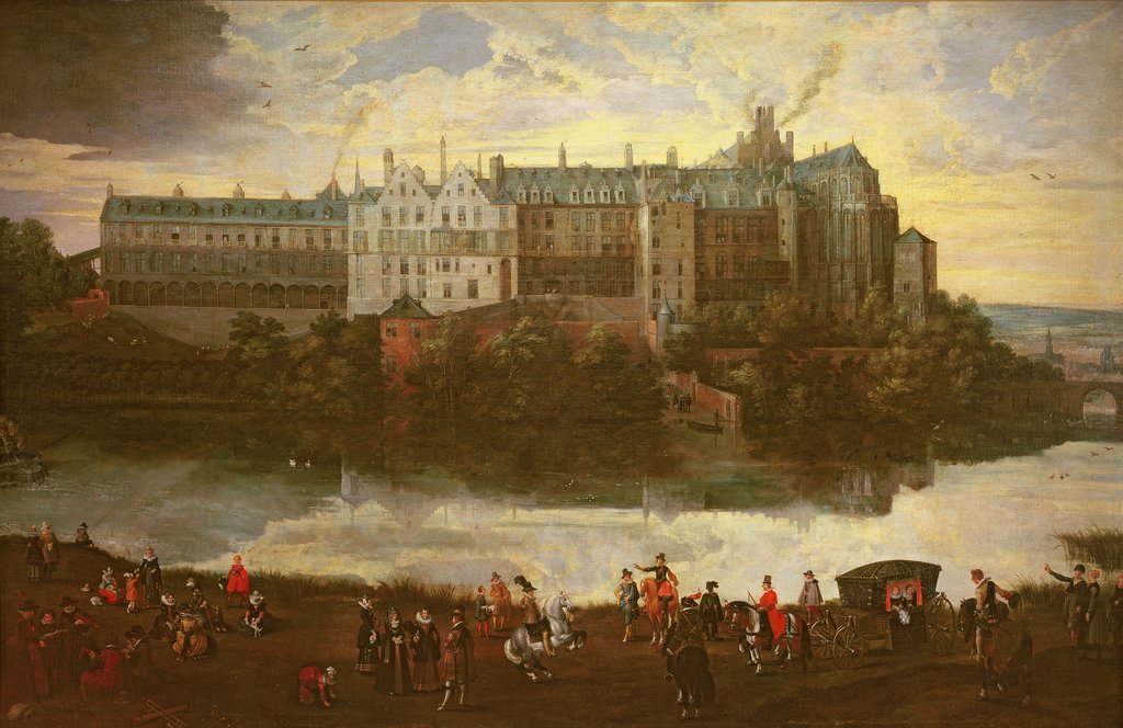 Detail of Tervuren Castle in Brussels by Jan the Elder Brueghel