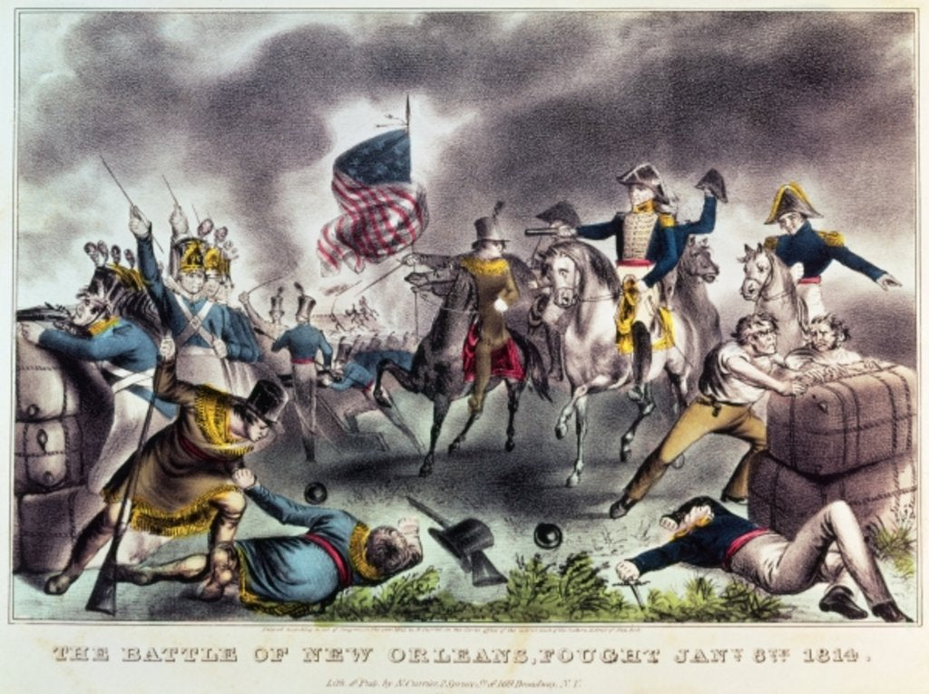 Detail of The Battle of New Orleans, 8th January 1814 by N. and Ives J.M. Currier