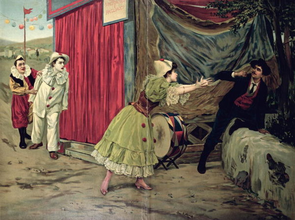 Detail of Scene from the opera 'Pagliacci' by Ruggiero Leoncavallo by French School