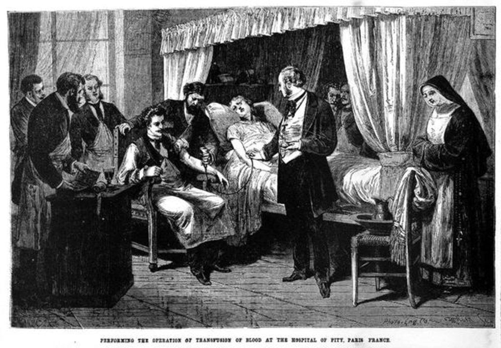 Detail of Performing the Transfusion of Blood at the Pitie-Salpetriere Hospital, 1874 by American School