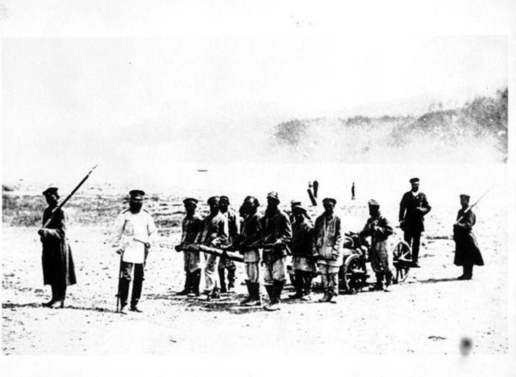 Detail of Prisoners in Siberia, 1897 by Russian Photographer