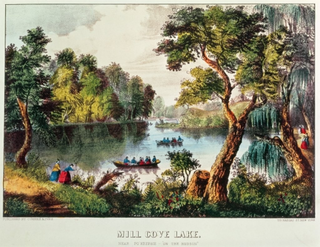 Detail of Mill Cove Lake by N. and Ives J.M. Currier