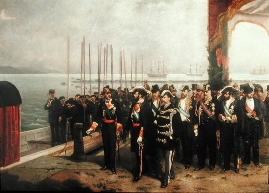 Detail of Embarkation of Amadeo I of Savoy for Spain by Luis Alvarez Catalá