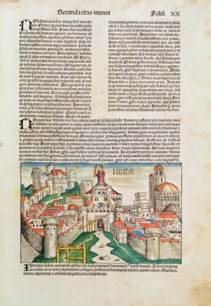 Detail of City of Nineveh, 1493 by German School