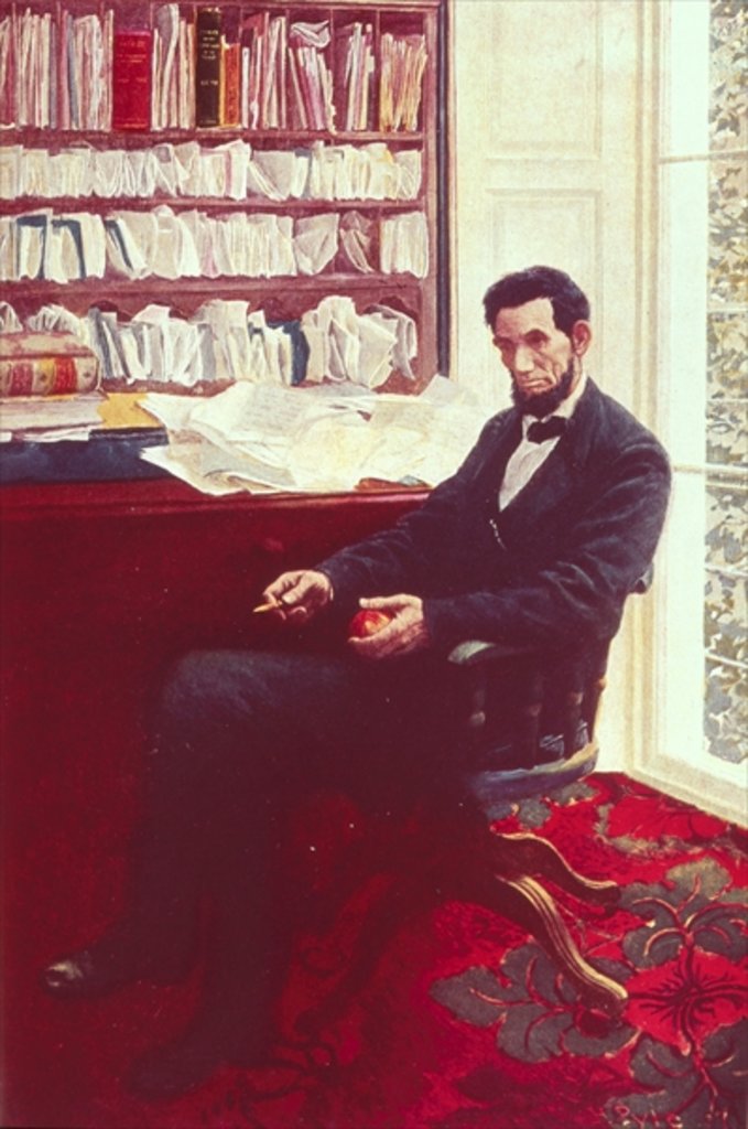 Detail of Portrait of Abraham Lincoln by Howard Pyle