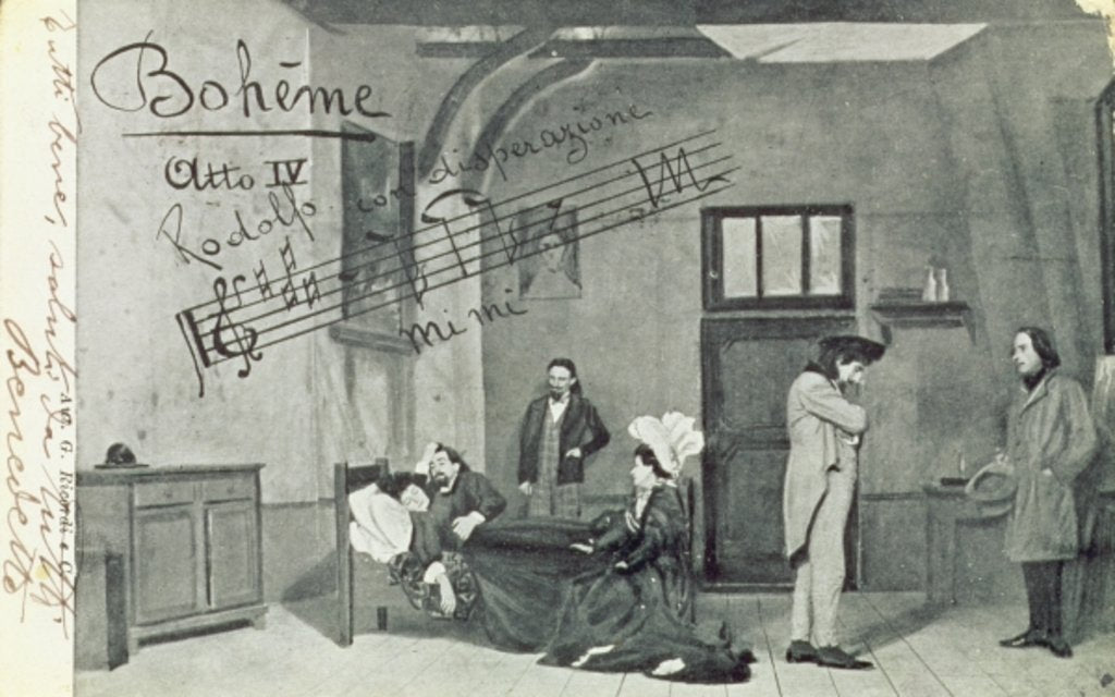 Detail of Scene from Act IV of the opera 'La Boheme', by Puccini by Anonymous