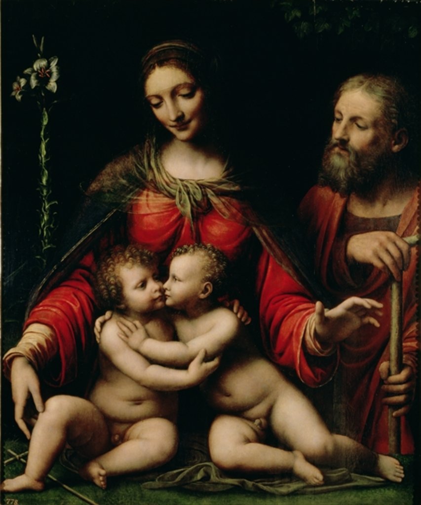 Detail of The Holy Family with the Infant St. John by Bernardino Luini