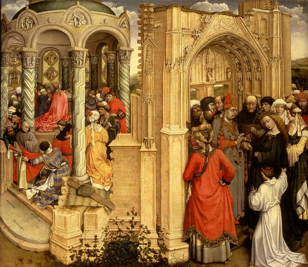 Detail of The Nuptials of the Virgin by Master of Flemalle